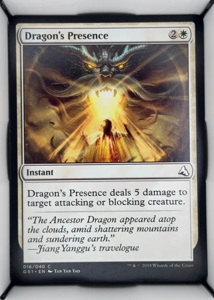 front of card