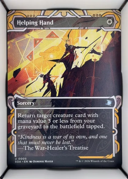 front of card