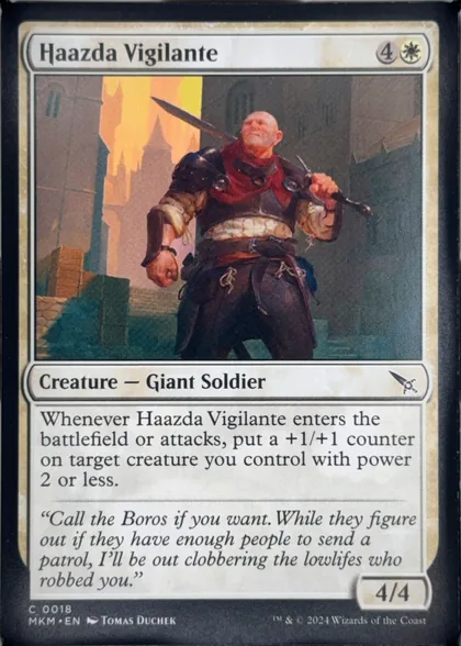 front of card
