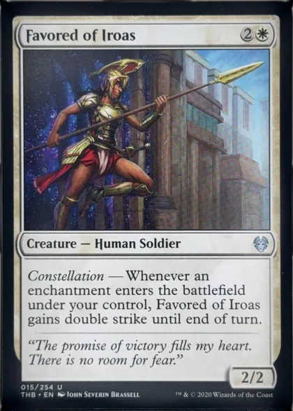 front of card