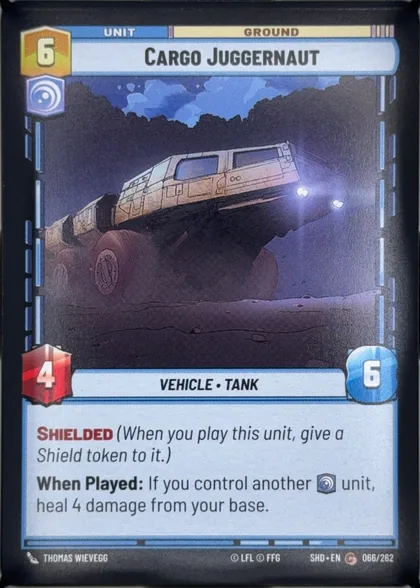 front of card