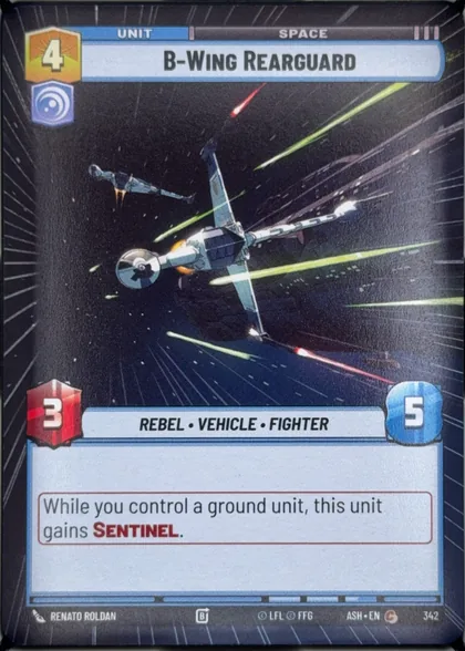 front of card