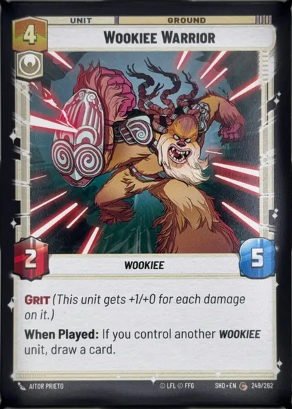 front of card
