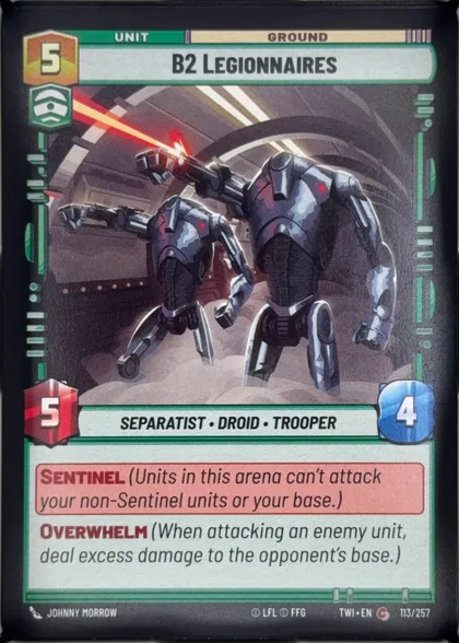 front of card