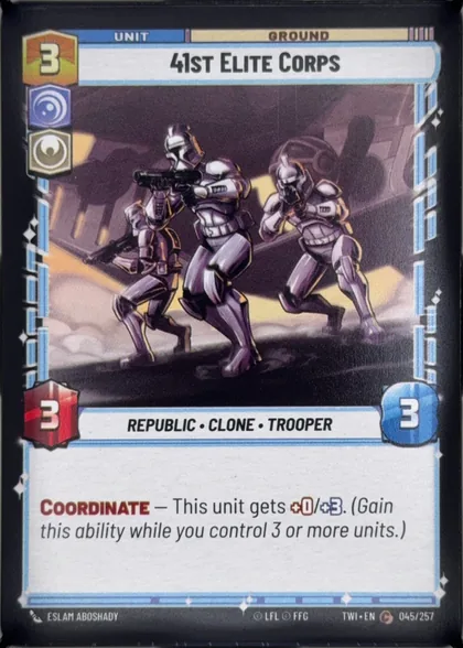 front of card