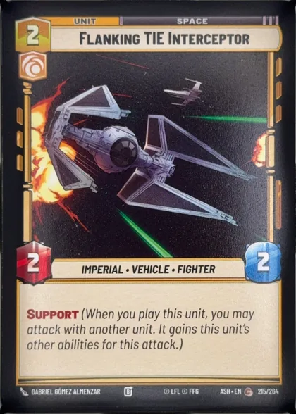 front of card