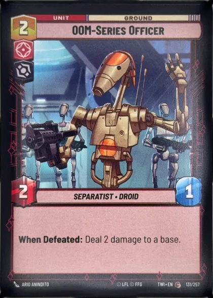 front of card