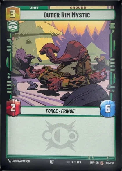 front of card
