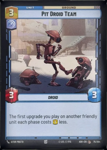 front of card
