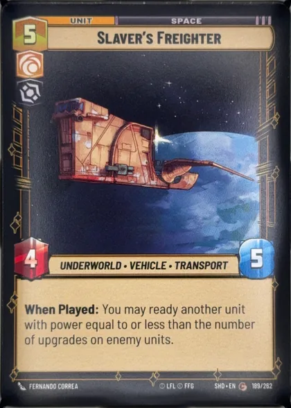 front of card