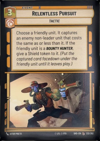 front of card