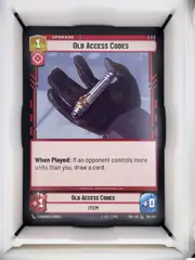 Old Access Codes front