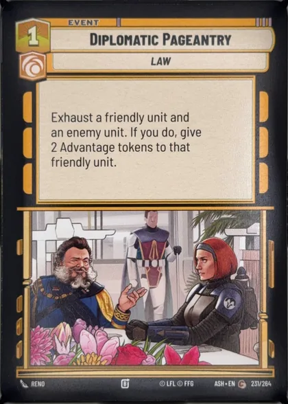 front of card