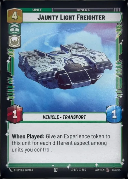front of card