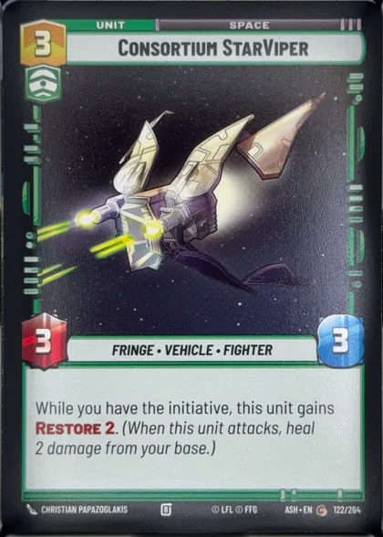 front of card