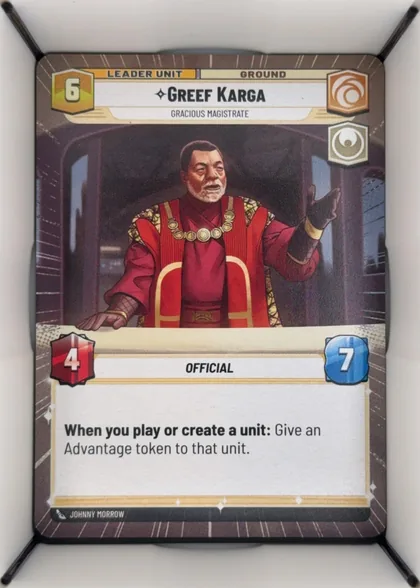 back of card