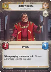 Greef Karga back