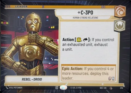 front of card