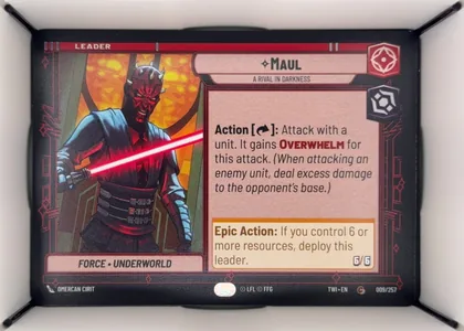 front of card