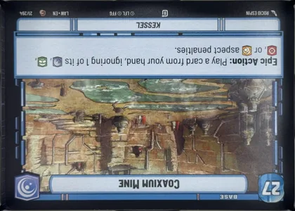 front of card