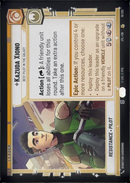 front of card