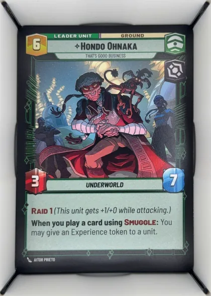 back of card