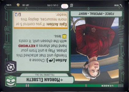 front of card