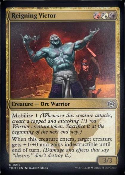 front of card