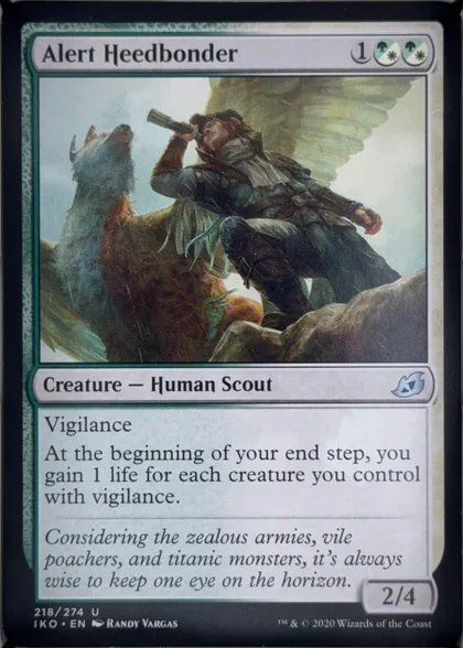 front of card