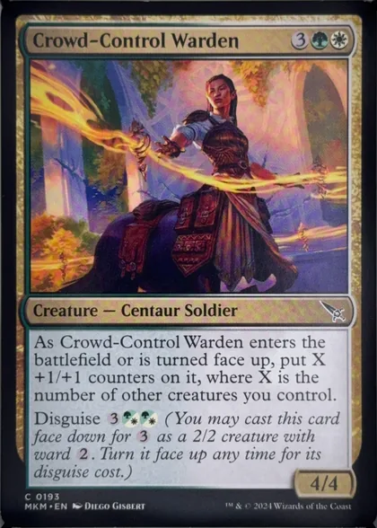 front of card
