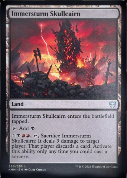 front of card