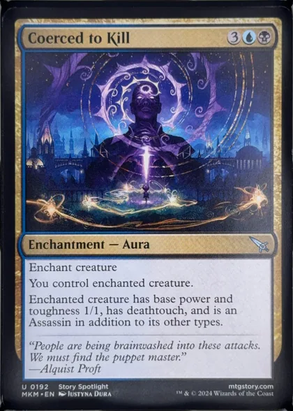front of card