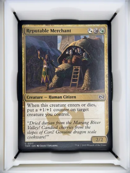 front of card