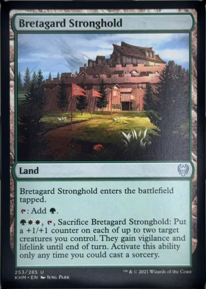 front of card