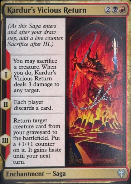 front of card