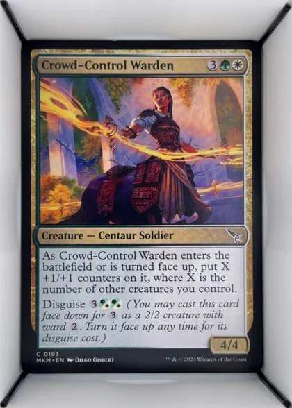 front of card