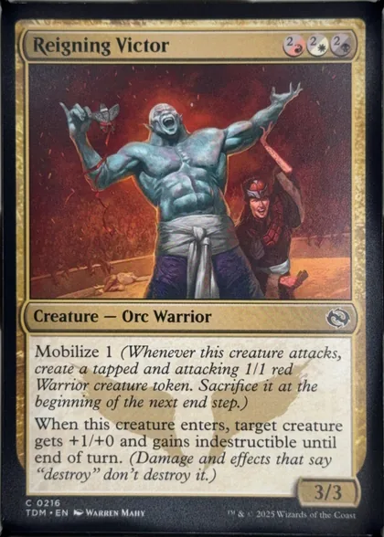 front of card