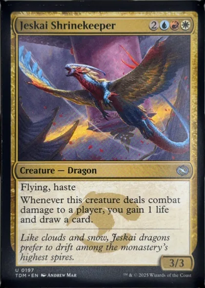 front of card