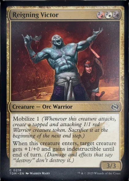 front of card