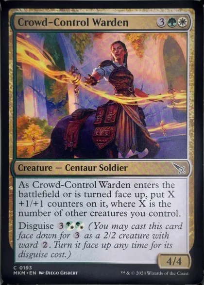 front of card
