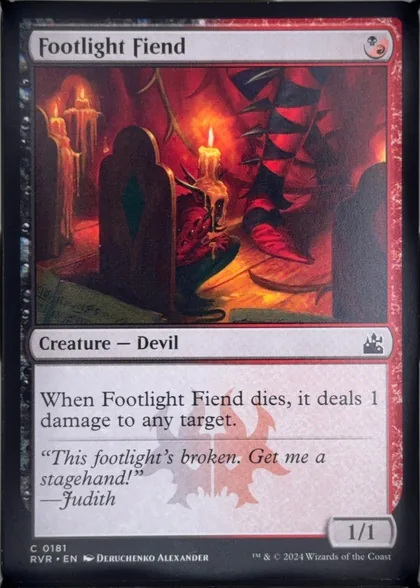 front of card