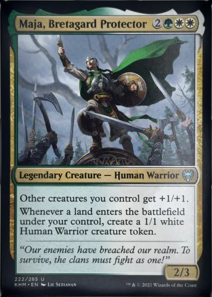 front of card
