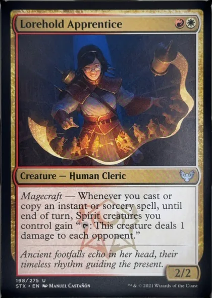 front of card