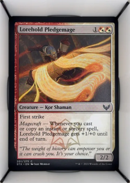 front of card