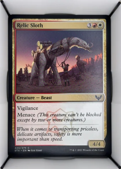 front of card