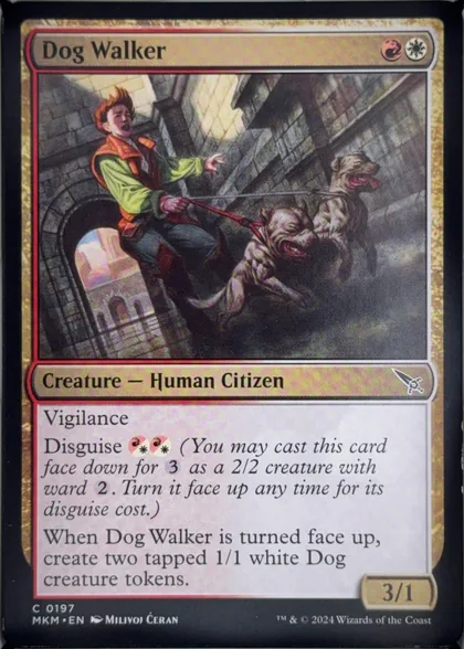 front of card
