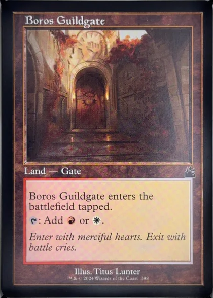 front of card