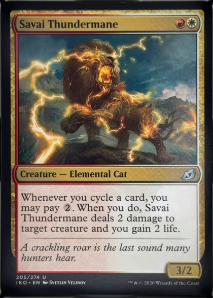 front of card