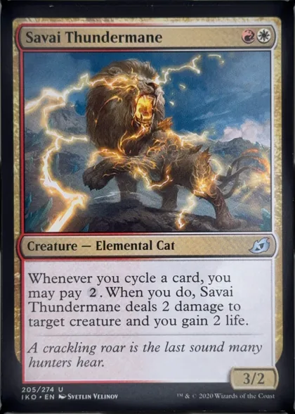 front of card