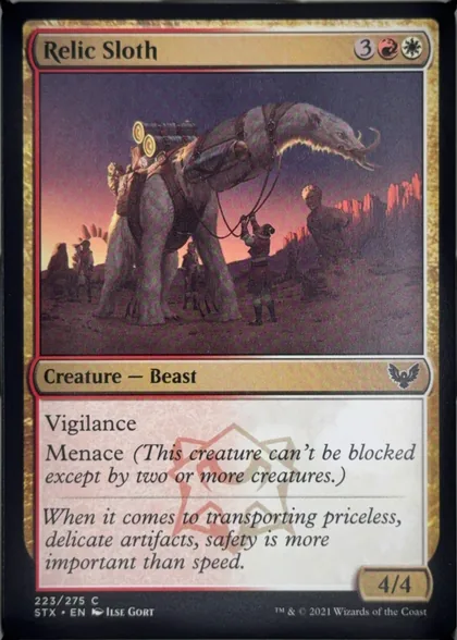 front of card